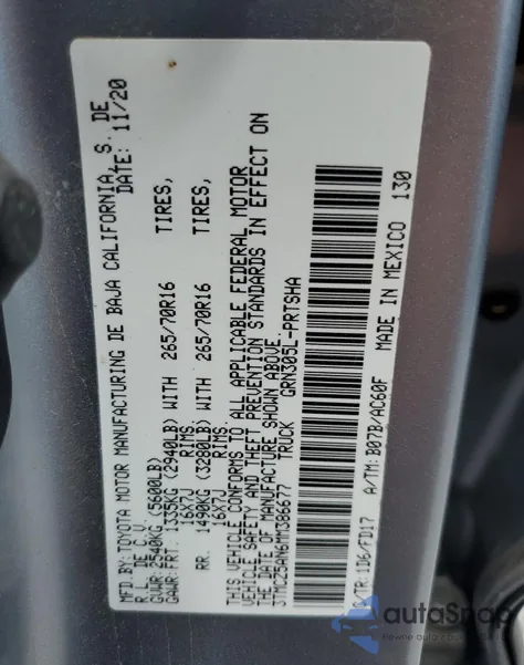 2021 Toyota Tacoma Double Cab from USA, damaged, VIN 3TMCZ5AN6MM386677